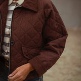 MARIE BROWN PUFFER ZIP JACKET