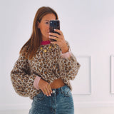 CLEMENCE BROWN LEOPARD SWEATER