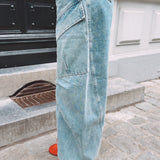 BLUE CARGO BALLOON JEANS 3681