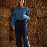 SERELITH BLUE DENIM BLOUSE