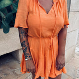 CARMELA ORANGE MUSTHAVE DRESS