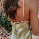 MAREA MINT GREEN FLOWER DRESS
