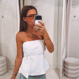 CHARLIE WHITE STRAPLESS TOP