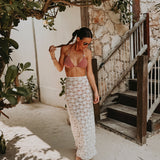 BAJA ECRU LACE SKIRT