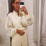 CYBELLE LIGHT YELLOW FLOWER BLOUSE