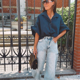 CELINE DARK BLUE BLOUSE