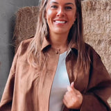 RHEA CAMEL SUEDE JACKET