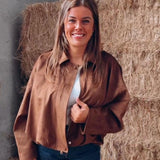 RHEA CAMEL SUEDE JACKET