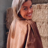 RHEA CAMEL SUEDE JACKET